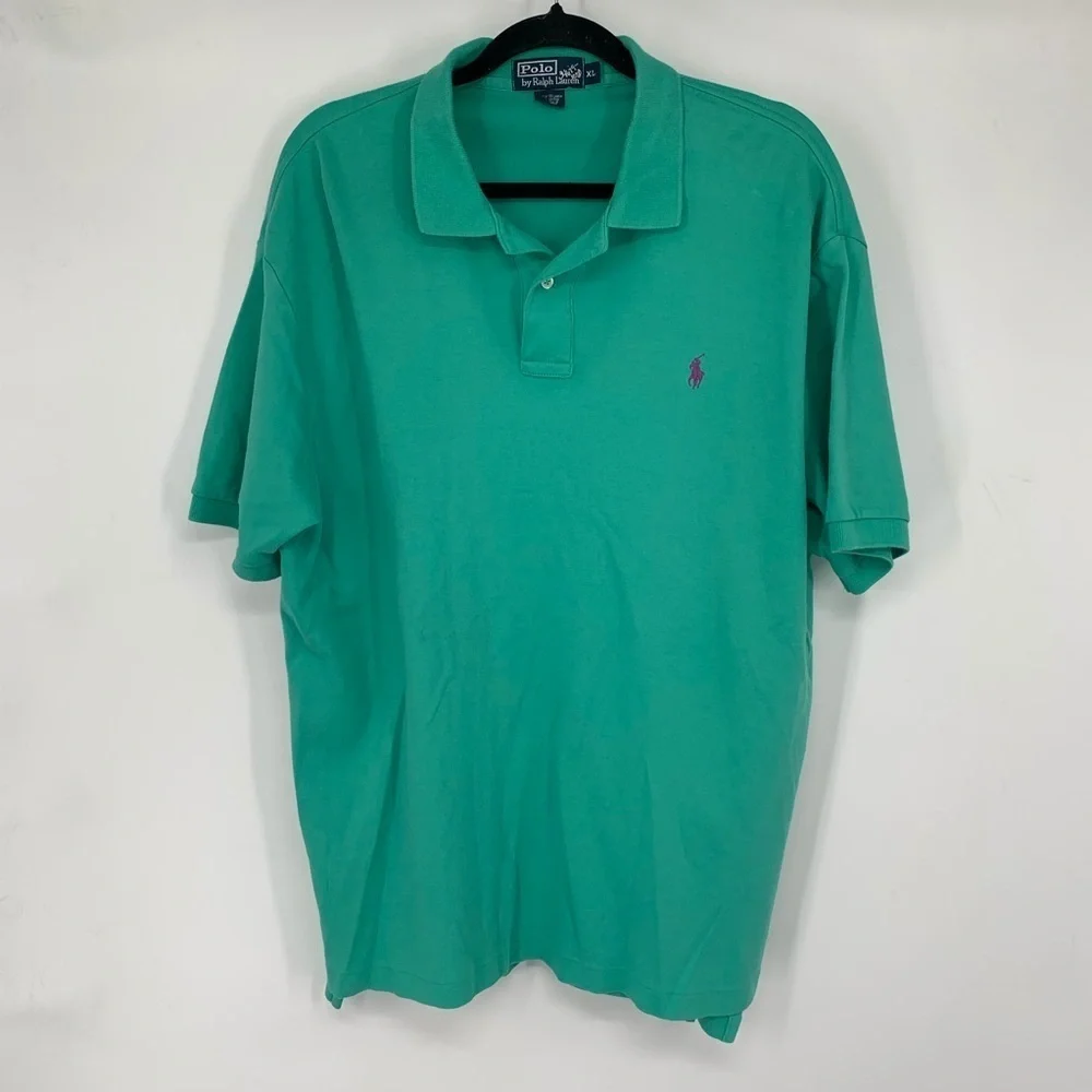 POLO RALPH LAUREN Green Cotton Polo Short Sleeve